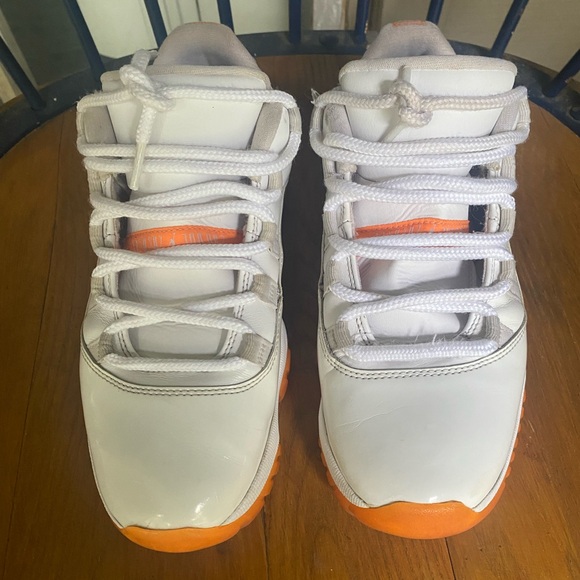 Jordan Shoes - Jordan Women’s White and Orange Sneakers